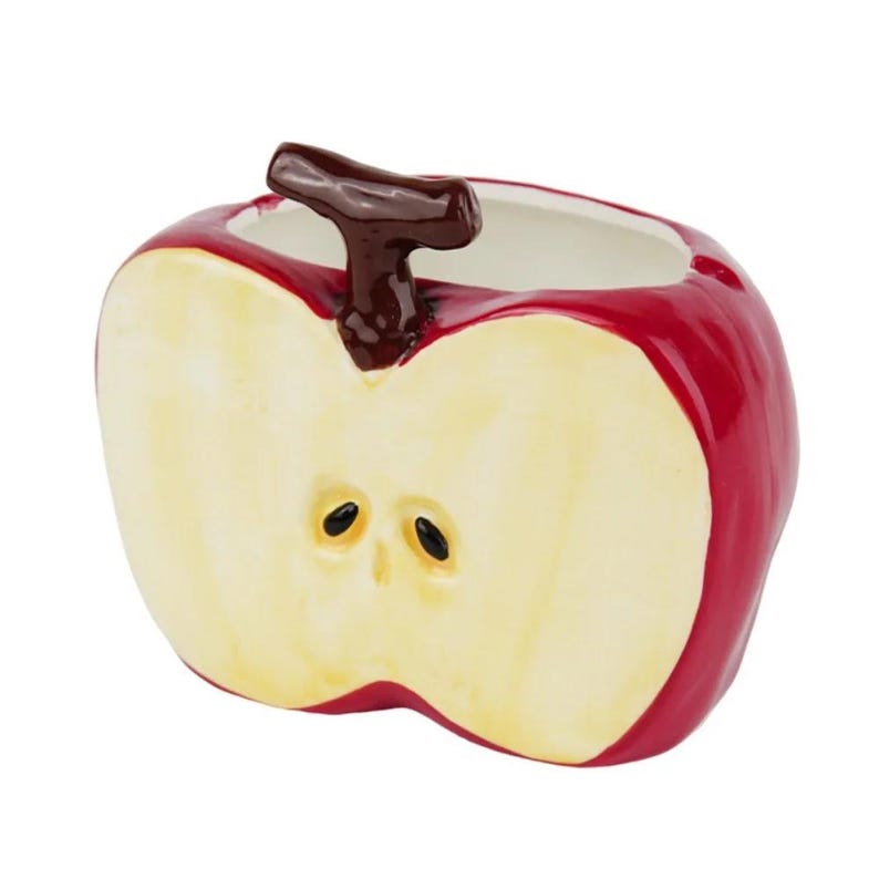 Porte-brosse à dents en céramique demi-fruit - Rangement salle de bain