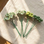 Tiges de plantes artificielles en céramique, feuille de lotus, gousse de lotus, trèfle à quatre feuilles, bouton de tulipe, décoration pour vase, imitation verdure, sans entretien