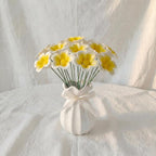 Tige de fleur de plumeria en céramique émaillée, décoration florale éternelle, remplissage de vase esthétique, bleu ciel/rose poudré/jaune beurre