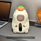 Chat en céramique Porte-mouchoirs, Boîte de mouchoirs en forme d'animal Kawaii, Décoration de bureau