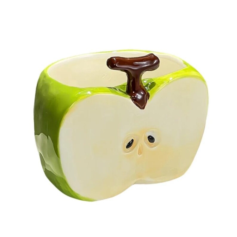 Porte-brosse à dents en céramique demi-fruit - Rangement salle de bain