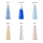 Vase bouteille droit en céramique émaillée cristal, coloré
