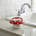 Porte-savon champignon rouge céramique kawaii décoration salle de bain