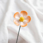 Céramique Tige de Fleur Cosmos Émaillée Décoration Intérieur 4,6 cm