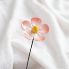 Céramique Tige de Fleur Cosmos Émaillée Décoration Intérieur 4,6 cm
