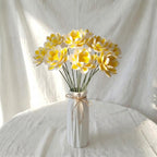 Fausses tiges de lotus en argile sculptée à la main, décoration d'intérieur pour vase, jaune/blanc/vert/orange/rose