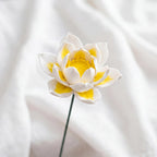 Fausses tiges de lotus en argile sculptée à la main, décoration d'intérieur pour vase, jaune/blanc/vert/orange/rose