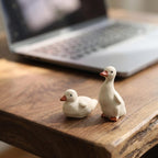 Céramique Canard Figurine Rustique Fait Main 2 Modèles