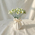 Tige de lys calla en céramique 25 cm, fleur sculptée émaillée brillante, décoration intérieure
