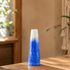 Vase bouteille droit en céramique émaillée cristal, coloré