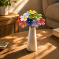 Vase bouteille droit en céramique émaillée cristal, coloré