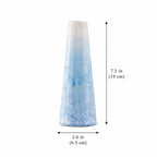 Vase bouteille droit en céramique émaillée cristal, coloré