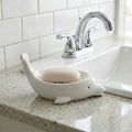 Porte-savon dauphin en céramique blanche, décoration salle de bain kawaii
