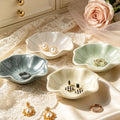 Plateau à bijoux en céramique pour bagues et boucles d'oreilles, vide-poche de vanité, décoration de coiffeuse