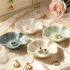 Plateau à bijoux en céramique pour bagues et boucles d'oreilles, vide-poche de vanité, décoration de coiffeuse