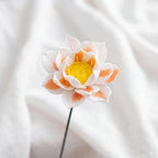 Fausses tiges de lotus en argile sculptée à la main, décoration d'intérieur pour vase, jaune/blanc/vert/orange/rose