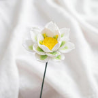 Fausses tiges de lotus en argile sculptée à la main, décoration d'intérieur pour vase, jaune/blanc/vert/orange/rose