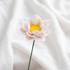 Fausses tiges de lotus en argile sculptée à la main, décoration d'intérieur pour vase, jaune/blanc/vert/orange/rose