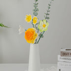 Rose manta orange en céramique, fleur éternelle décorative, décoration intérieur moderne, 8,7 cm
