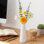 Rose manta orange en céramique, fleur éternelle décorative, décoration intérieur moderne, 8,7 cm