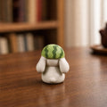 Céramique Lapin Pastèque Figurine de Bureau 5.5 cm
