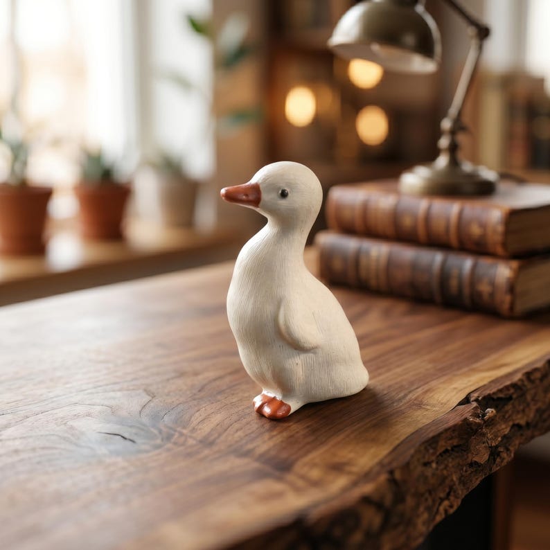 Céramique Canard Figurine Rustique Fait Main 2 Modèles