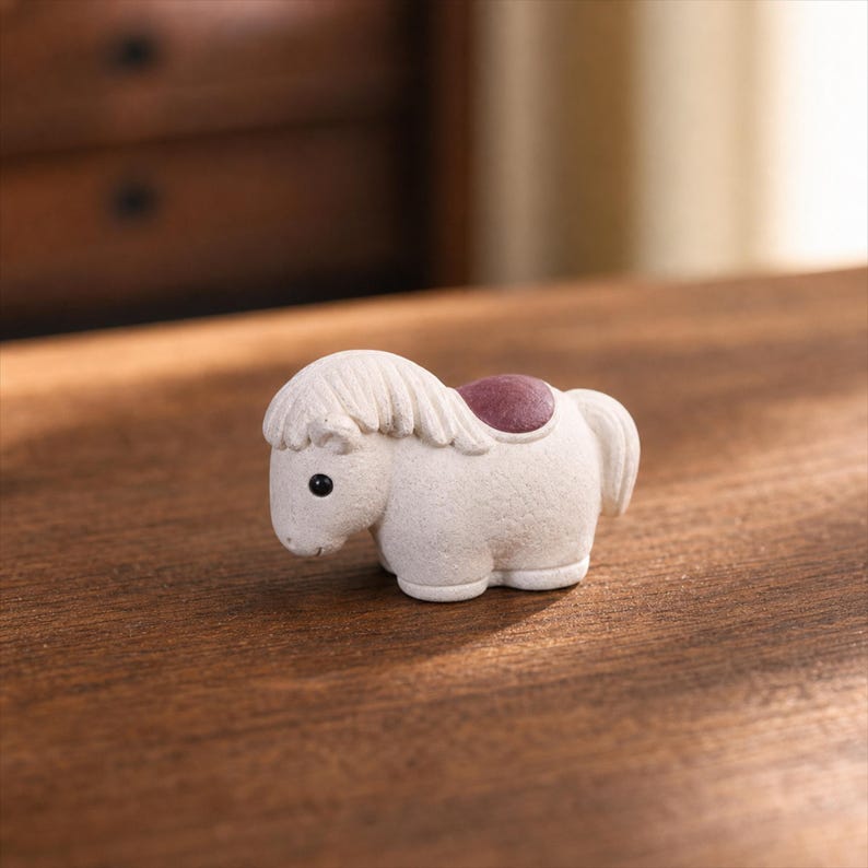 Figurines miniatures animaux en céramique artisanales - Lapin, canard, mouton, souris - Décoration bureau 2-3 cm