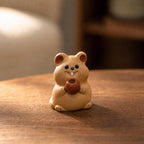 Figurines miniatures animaux en céramique artisanales - Lapin, canard, mouton, souris - Décoration bureau 2-3 cm