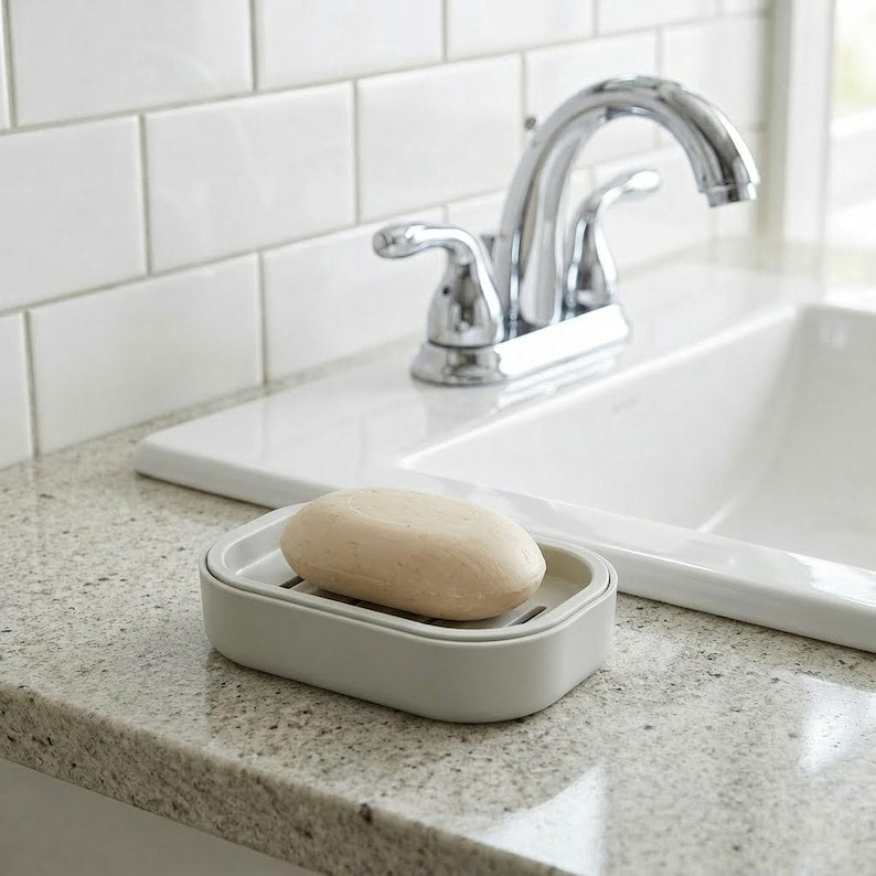 Porte-savon canard en céramique, décoration salle de bain, organisateur évier