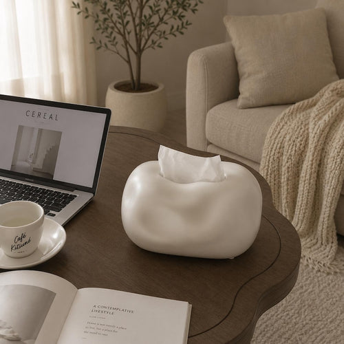Boîte à mouchoirs en porcelaine minimaliste, style scandinave, support pour mouchoirs