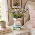 Vase empilable en céramique forme de livres, pot fleur pastel macaron, décoration table bibliophile