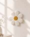 Marguerites en céramique brillante 11 cm, décoration murale florale, argile artisanale