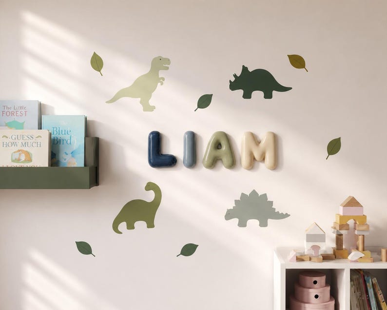 Lettre en céramique brillante 11 cm - Décoration murale nom prénom forme bulle