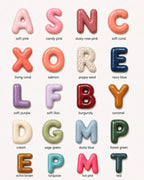 Lettres en céramique brillante 11 cm, décoration murale, jeu Jouons